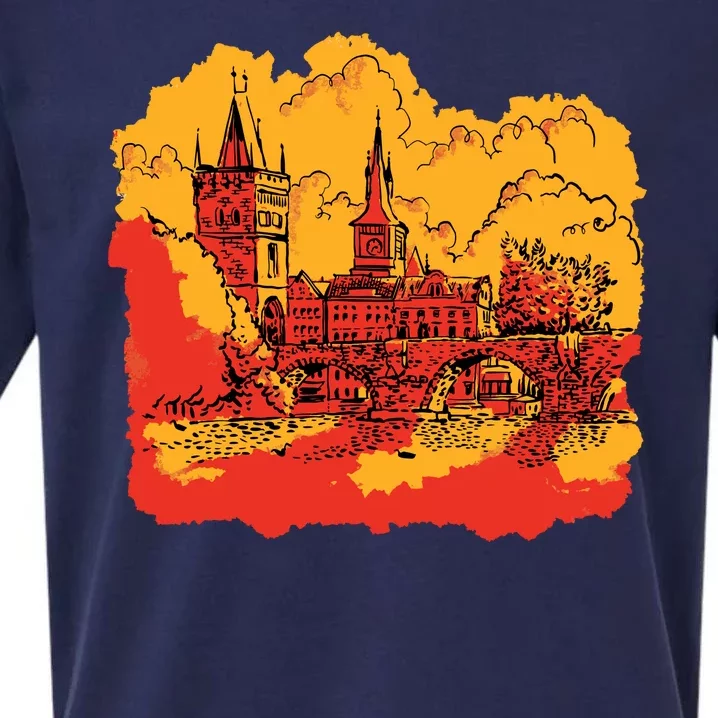 Landmark Charles Bridge Sueded Cloud Jersey T-Shirt