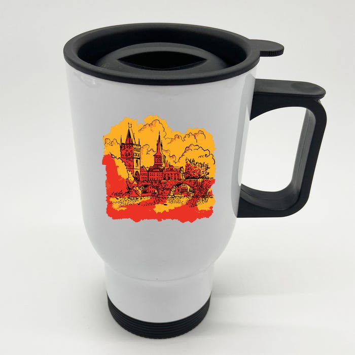 Landmark Charles Bridge Front & Back Stainless Steel Travel Mug