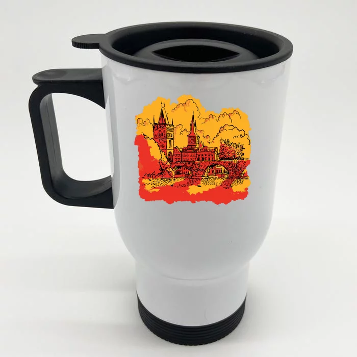 Landmark Charles Bridge Front & Back Stainless Steel Travel Mug