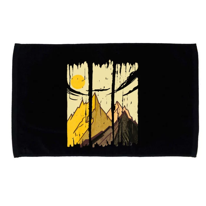 Landscape Sunset Mountain Microfiber Hand Towel