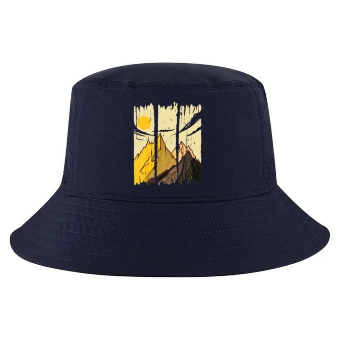 Landscape Sunset Mountain Cool Comfort Performance Bucket Hat