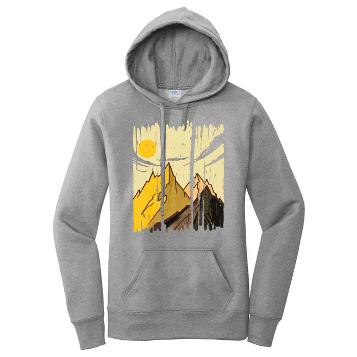 Landscape Sunset Mountain Women's Pullover Hoodie