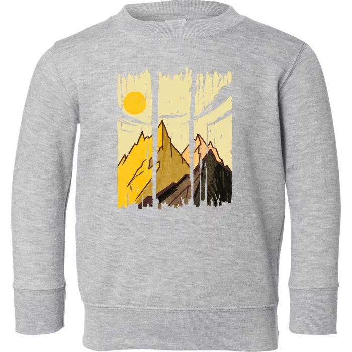 Landscape Sunset Mountain Toddler Sweatshirt