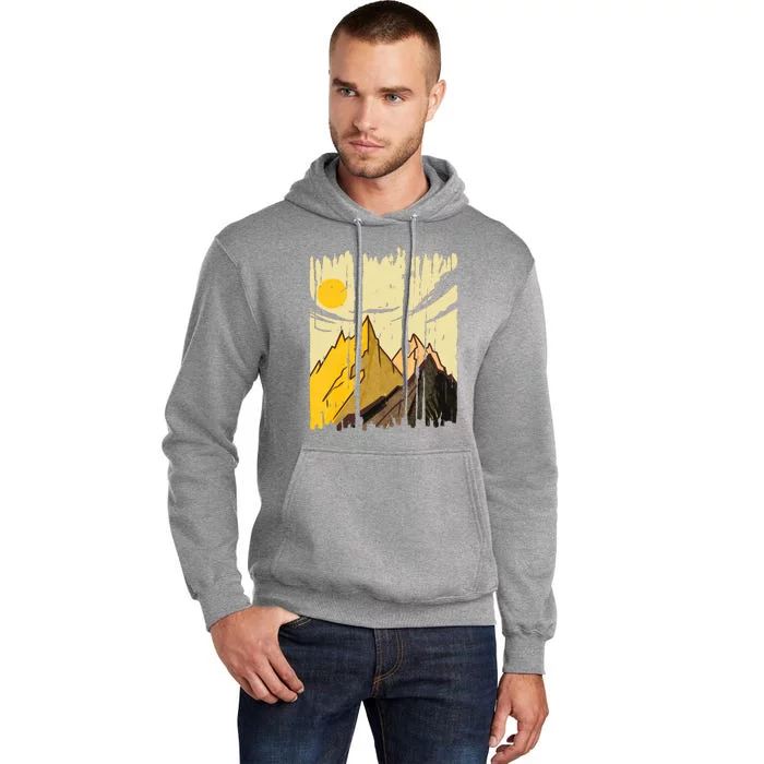 Landscape Sunset Mountain Tall Hoodie