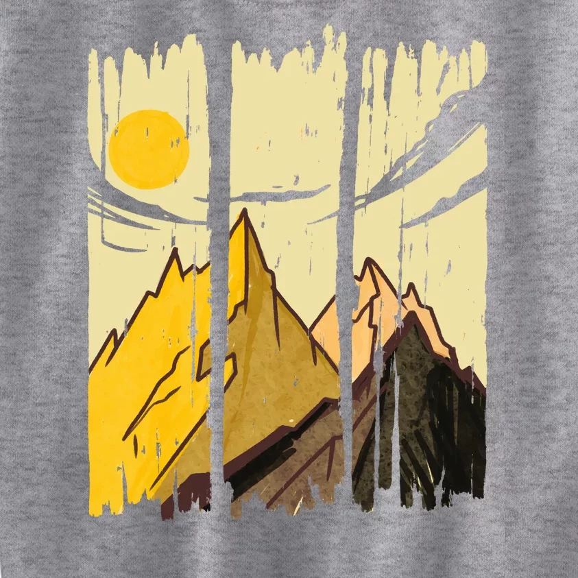 Landscape Sunset Mountain Kids Sweatshirt