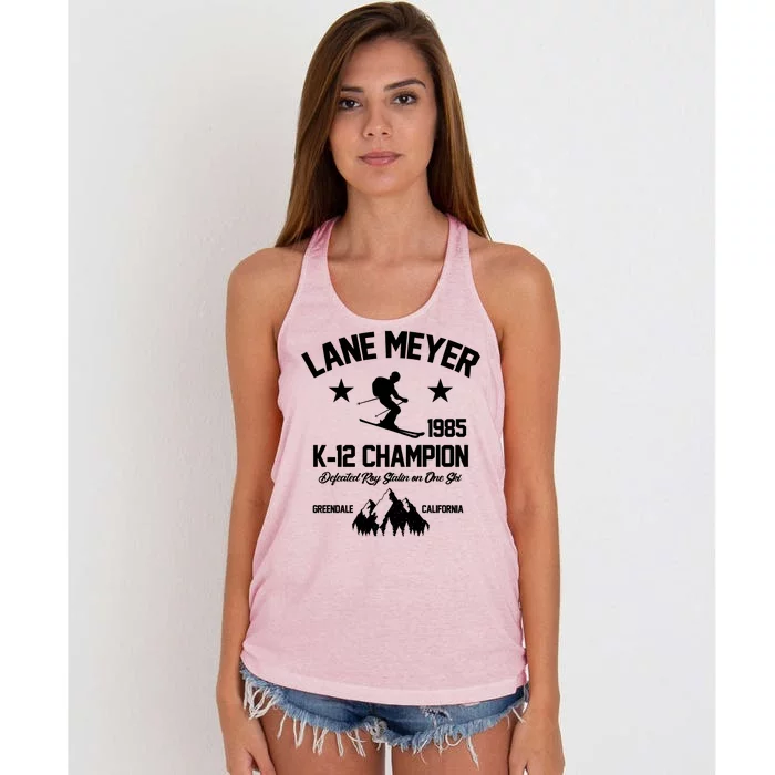 Lane Meyer 1985 K-12 Champion Women's Knotted Racerback Tank