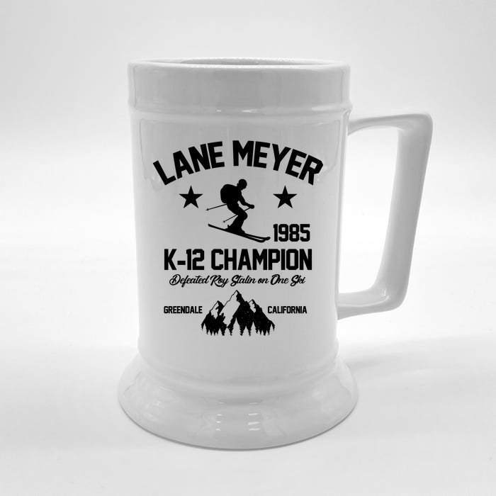 Lane Meyer 1985 K-12 Champion Front & Back Beer Stein