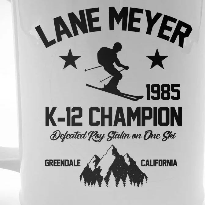 Lane Meyer 1985 K-12 Champion Front & Back Beer Stein