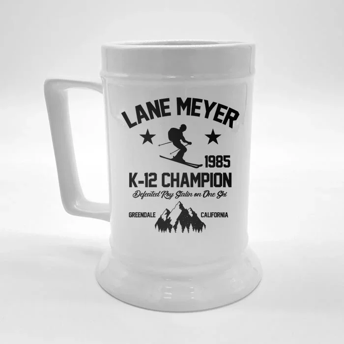 Lane Meyer 1985 K-12 Champion Front & Back Beer Stein