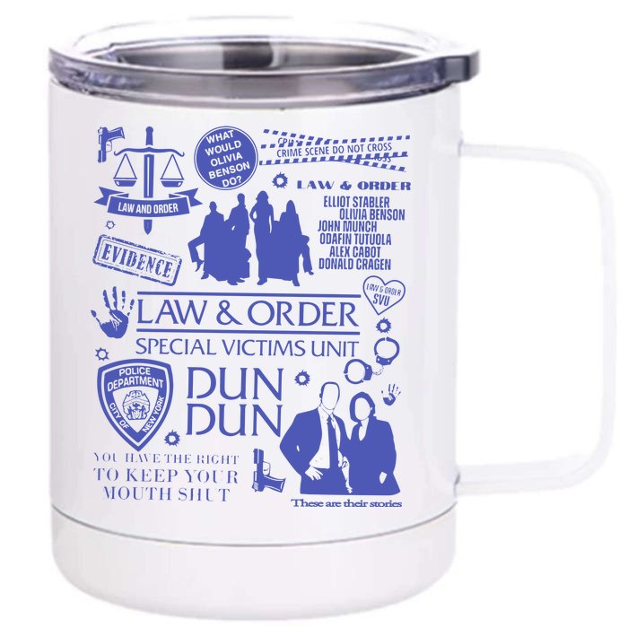 Law And Order Svu Front & Back 12oz Stainless Steel Tumbler Cup