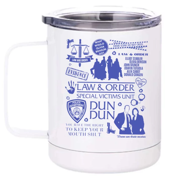 Law And Order Svu Front & Back 12oz Stainless Steel Tumbler Cup