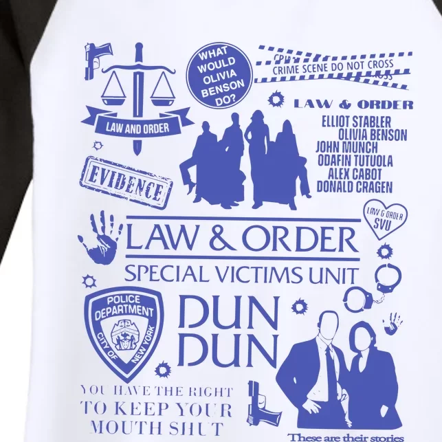 Law And Order Svu Women's Tri-Blend 3/4-Sleeve Raglan Shirt