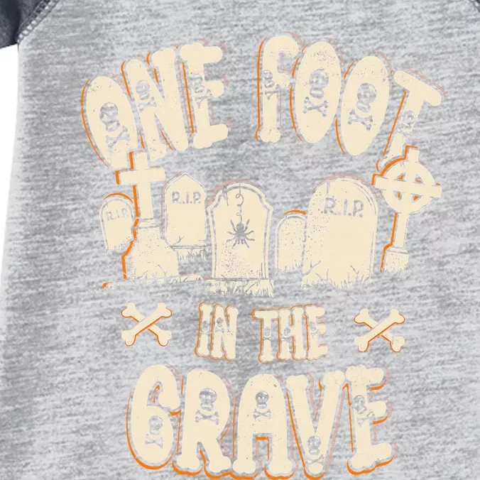 Leg Amputee One Foot In The Grave Missing Leg Infant Baby Jersey Bodysuit