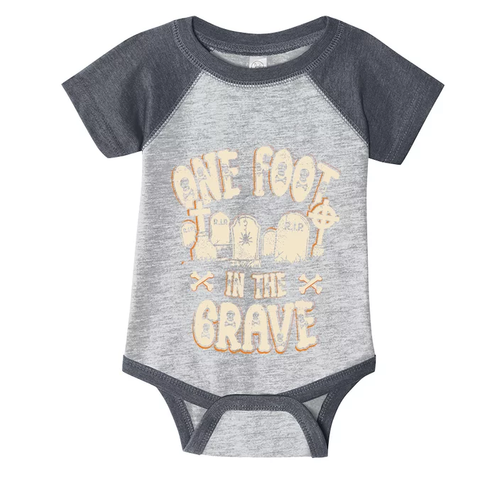 Leg Amputee One Foot In The Grave Missing Leg Infant Baby Jersey Bodysuit