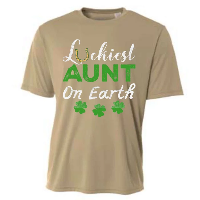 Luckiest Aunt On Earth St Patrick's Day Gift Cooling Performance Crew T-Shirt