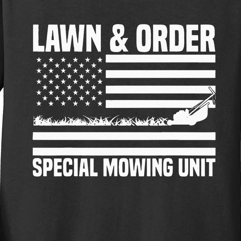 Lawn and order special mowing unit lawn mowing Kids Long Sleeve Shirt