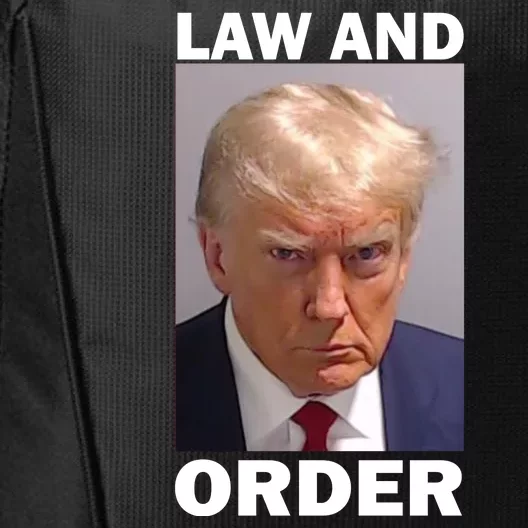 Law And Order Donald Trump Mugshot City Backpack