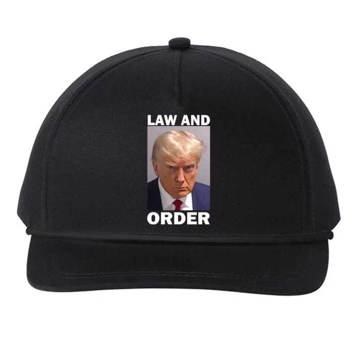 Law And Order Donald Trump Mugshot Snapback Five-Panel Rope Hat