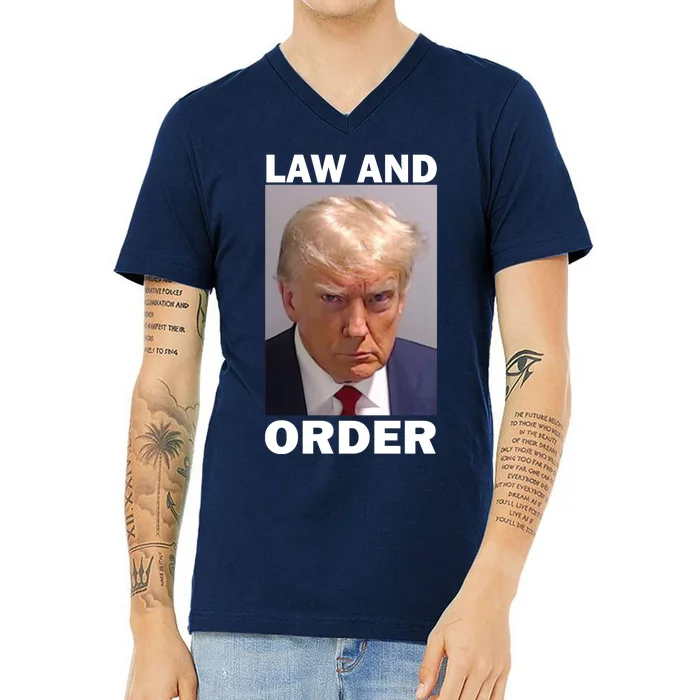 Law And Order Donald Trump Mugshot V-Neck T-Shirt