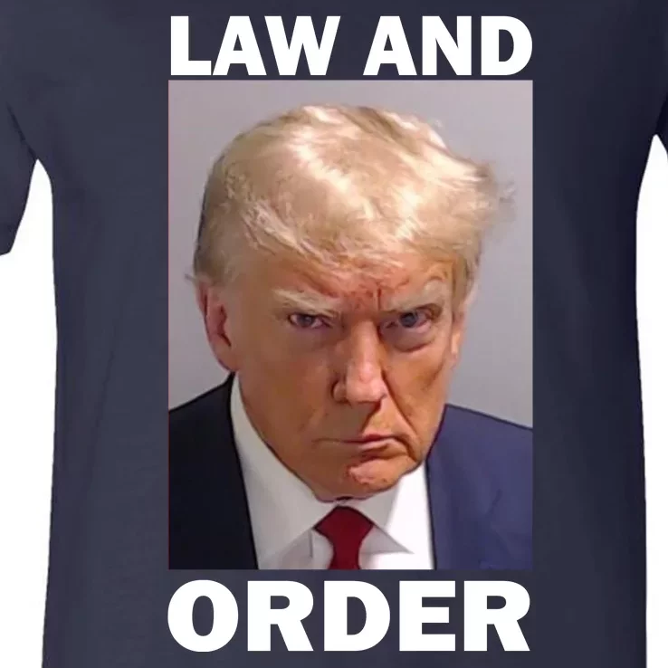 Law And Order Donald Trump Mugshot V-Neck T-Shirt