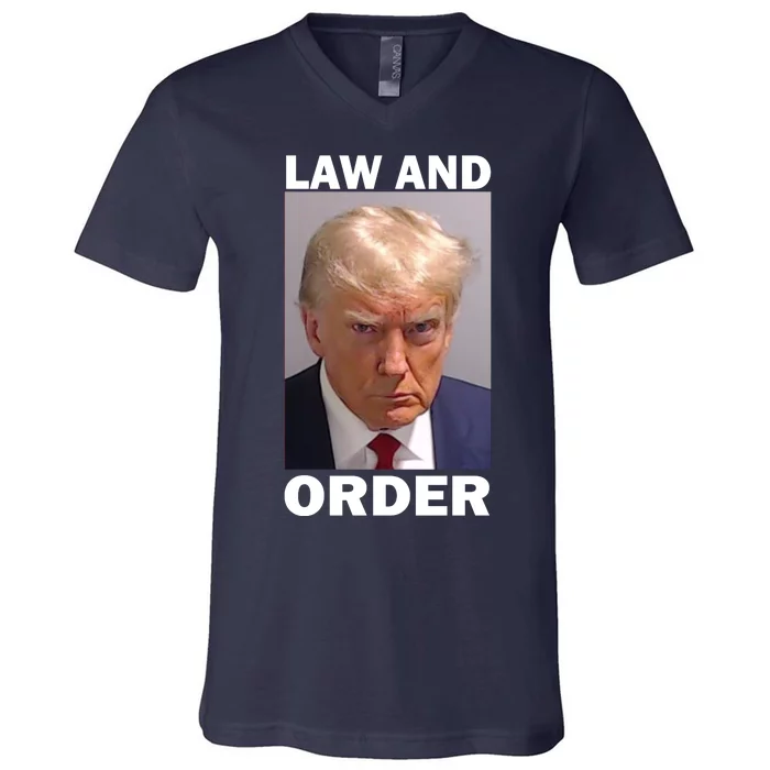 Law And Order Donald Trump Mugshot V-Neck T-Shirt