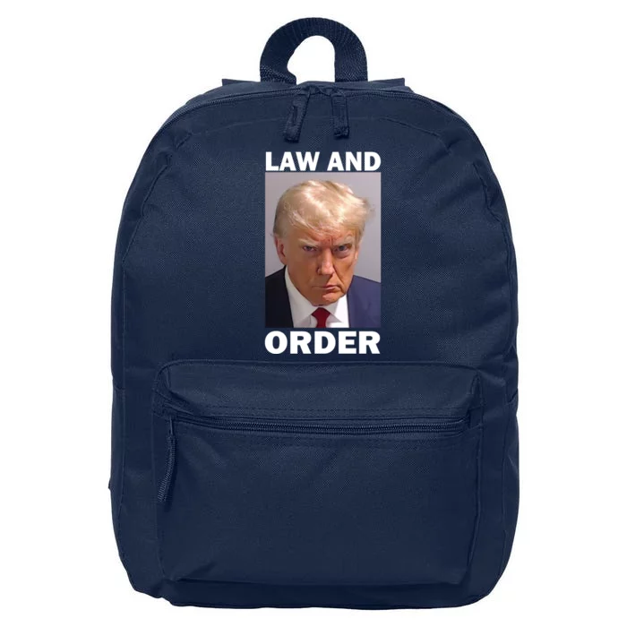 Law And Order Donald Trump Mugshot 16 in Basic Backpack