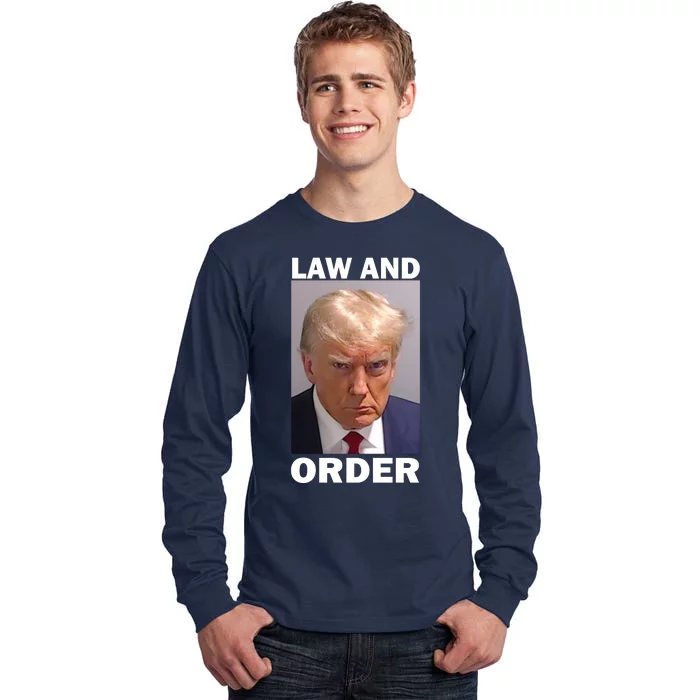 Law And Order Donald Trump Mugshot Tall Long Sleeve T-Shirt