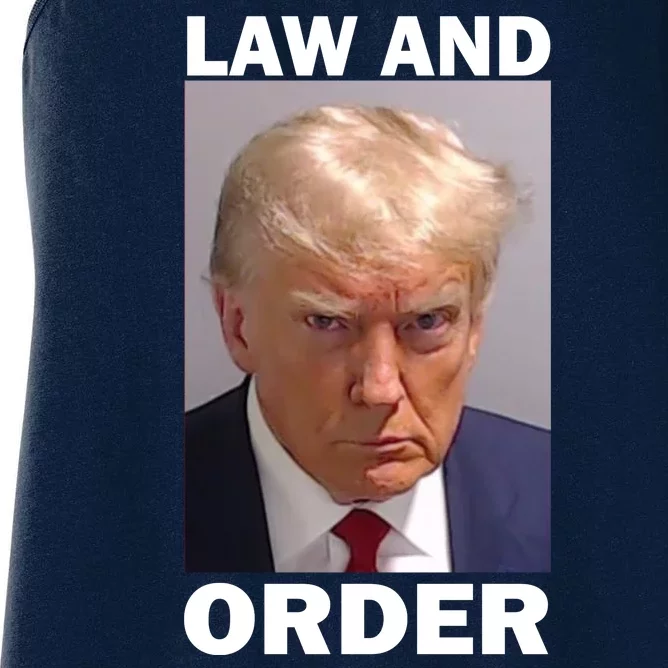 Law And Order Donald Trump Mugshot Women's Racerback Tank