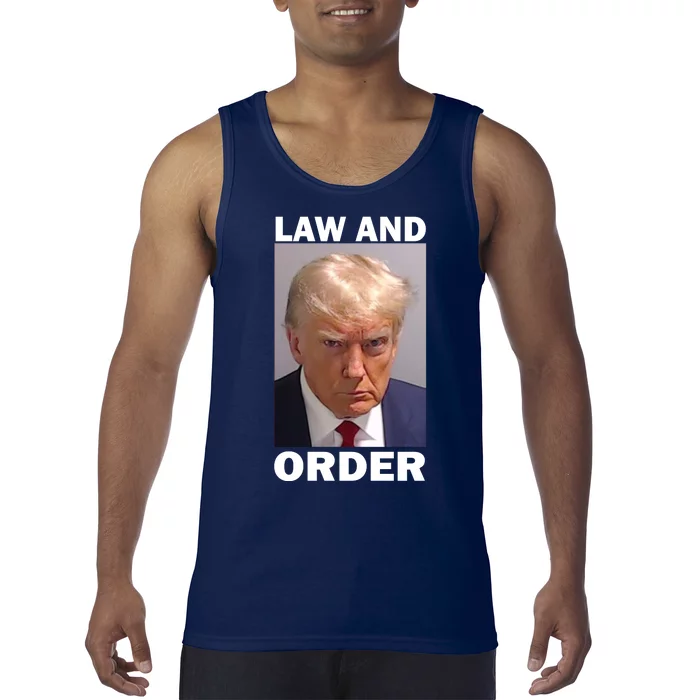 Law And Order Donald Trump Mugshot Tank Top