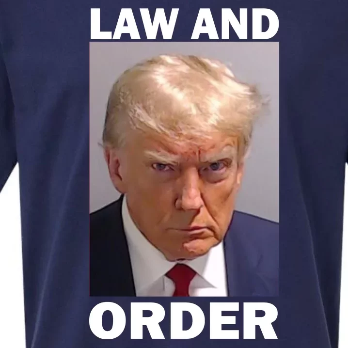 Law And Order Donald Trump Mugshot Sueded Cloud Jersey T-Shirt