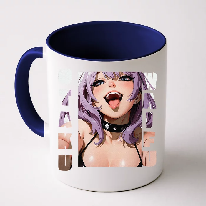 Lewd Anime Otaku Waifu Anime Manga Hentai Face Gift Front & Back Coffee Mug