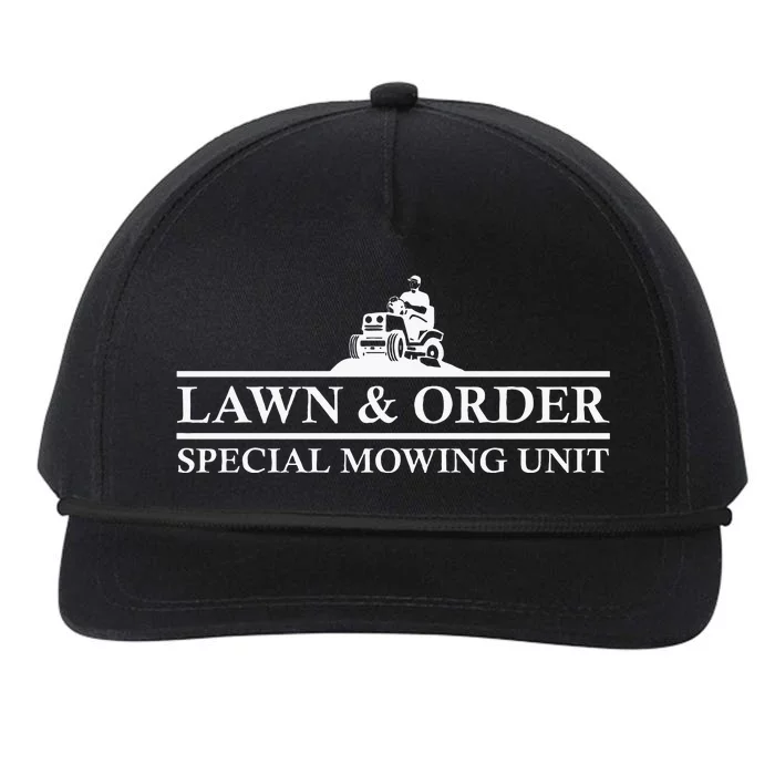 Lawn And Order Special Mowing Unit Funny Lawn Snapback Five-Panel Rope Hat