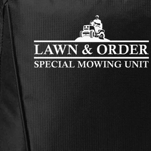 Lawn And Order Special Mowing Unit Funny Lawn City Backpack