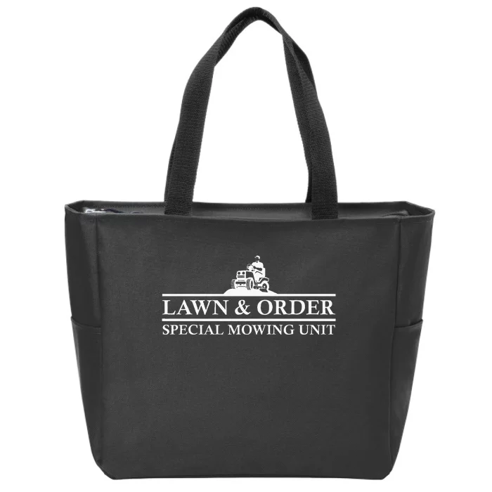 Lawn And Order Special Mowing Unit Funny Lawn Zip Tote Bag