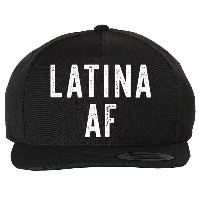 Latina Af Proud Immigrant Feminist Clothing Spanglish Gift Wool Snapback Cap