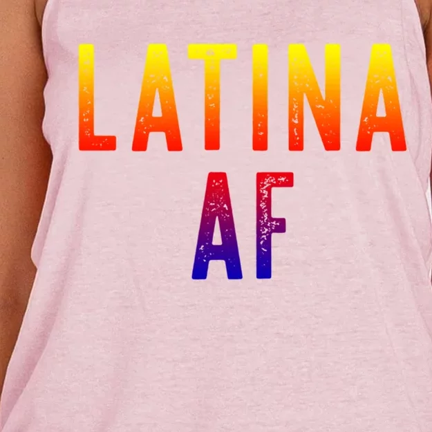 Latina Af Proud Immigrant Feminist Clothing Spanglish Gift Women's Knotted Racerback Tank