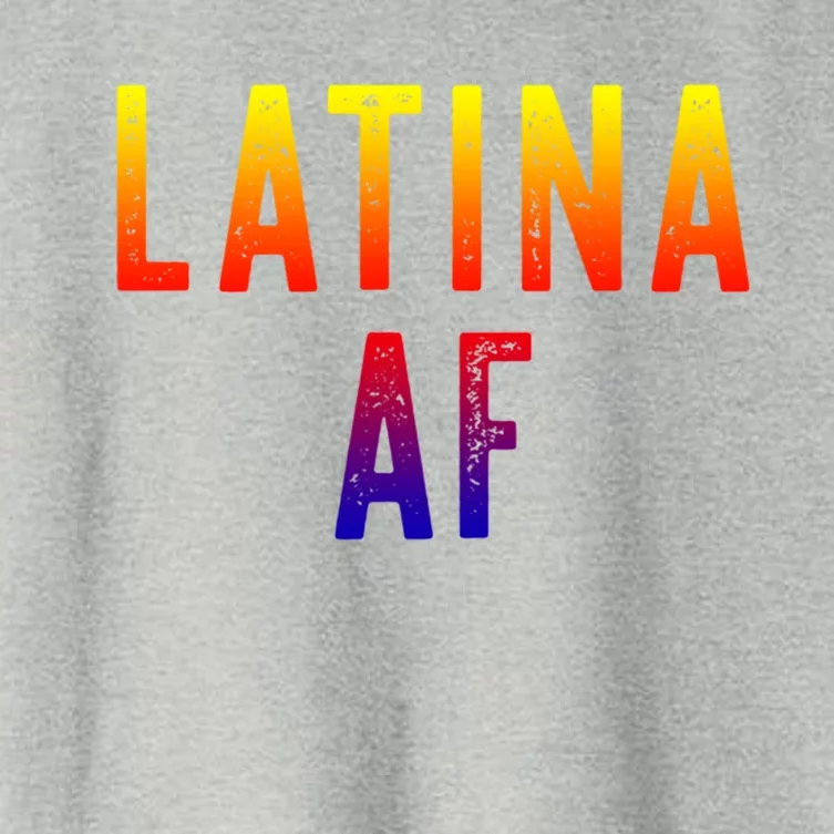 Latina Af Proud Immigrant Feminist Clothing Spanglish Gift Women's Crop Top Tee