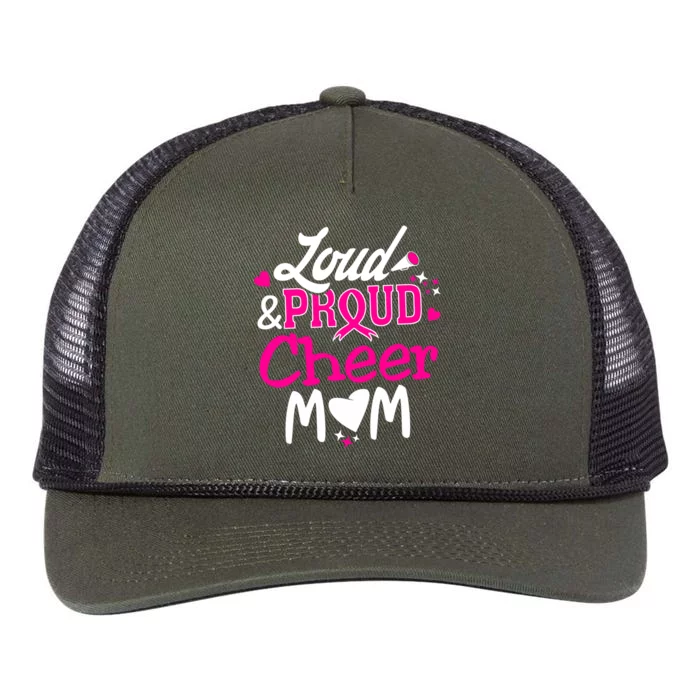 Loud And Proud Cheer Mom Breast Cancer Awareness Gift Retro Rope Trucker Hat Cap