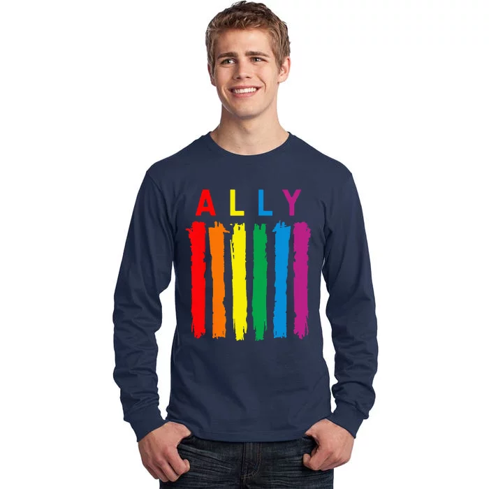 LGBT Ally Pride Rainbow Proud Ally Tall Long Sleeve T-Shirt