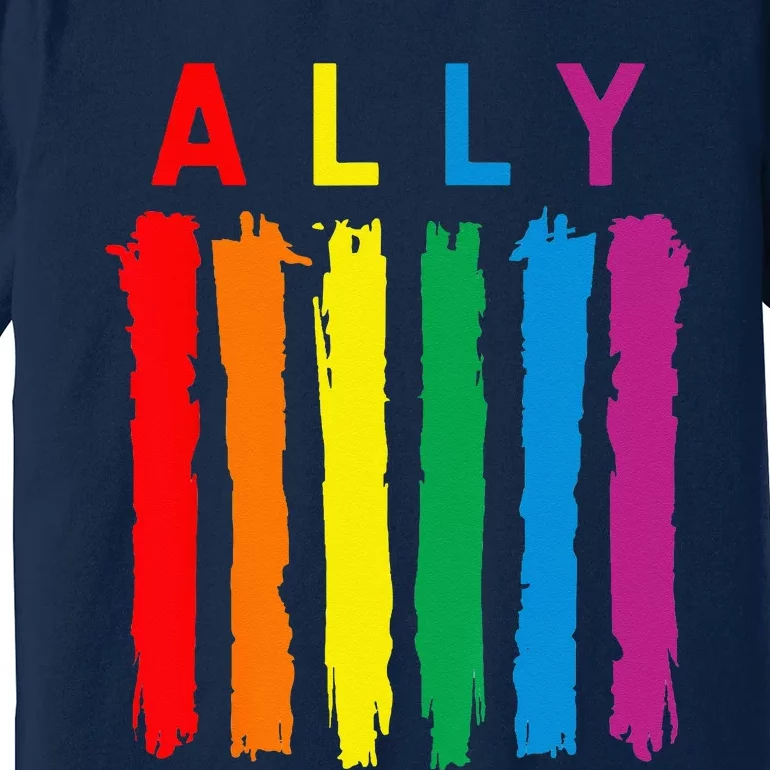 LGBT Ally Pride Rainbow Proud Ally Premium T-Shirt