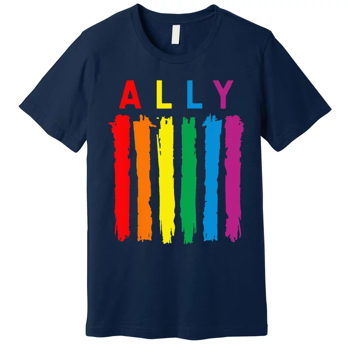 LGBT Ally Pride Rainbow Proud Ally Premium T-Shirt