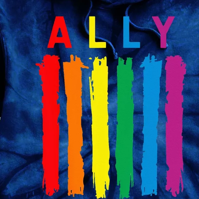 LGBT Ally Pride Rainbow Proud Ally Tie Dye Hoodie