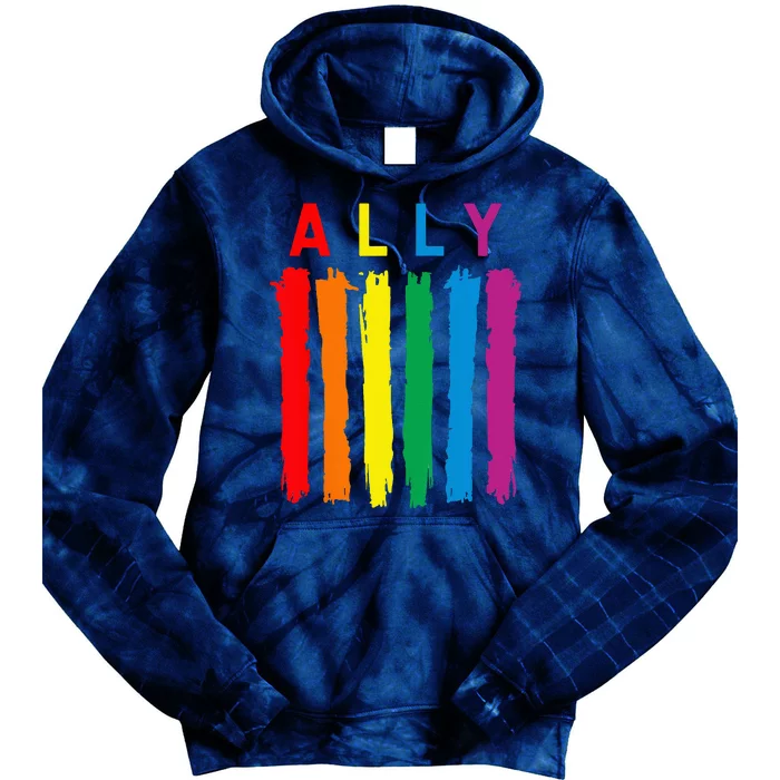 LGBT Ally Pride Rainbow Proud Ally Tie Dye Hoodie