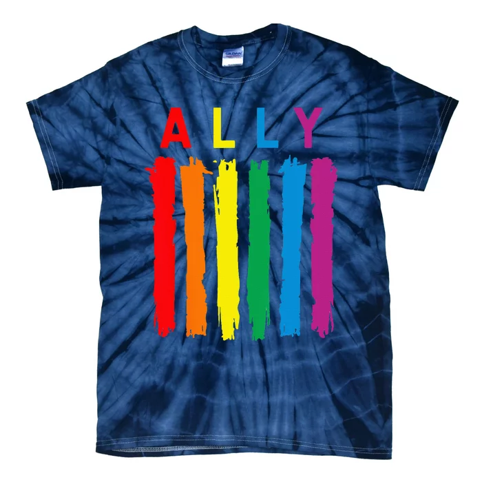 LGBT Ally Pride Rainbow Proud Ally Tie-Dye T-Shirt