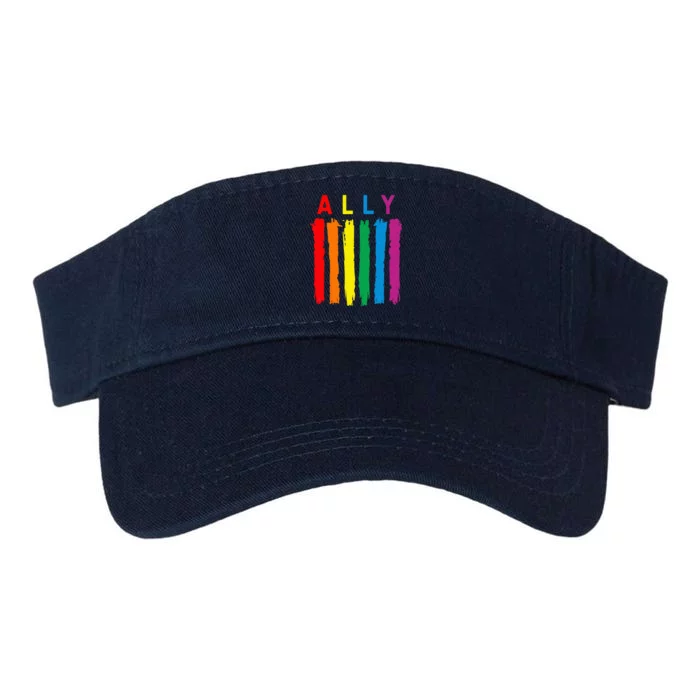 LGBT Ally Pride Rainbow Proud Ally Valucap Bio-Washed Visor