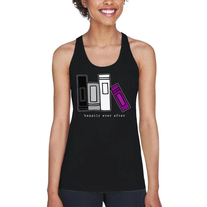 LGBTQ Asexual Pride Books LGBTQIA Pride Month Asexual Women's Racerback Tank