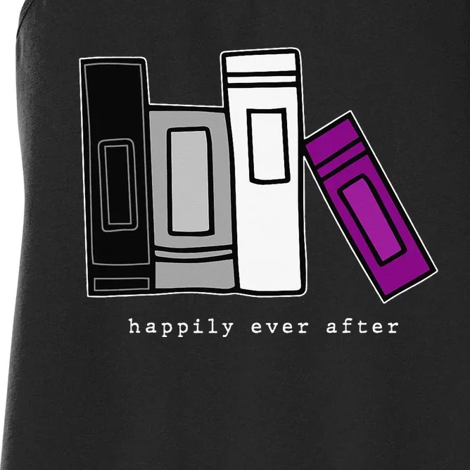 LGBTQ Asexual Pride Books LGBTQIA Pride Month Asexual Women's Racerback Tank