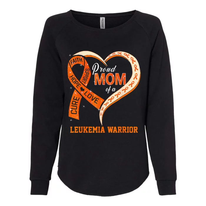 Leukemia Awareness Proud Mom Of A Leukemia Warrior Womens California Wash Sweatshirt