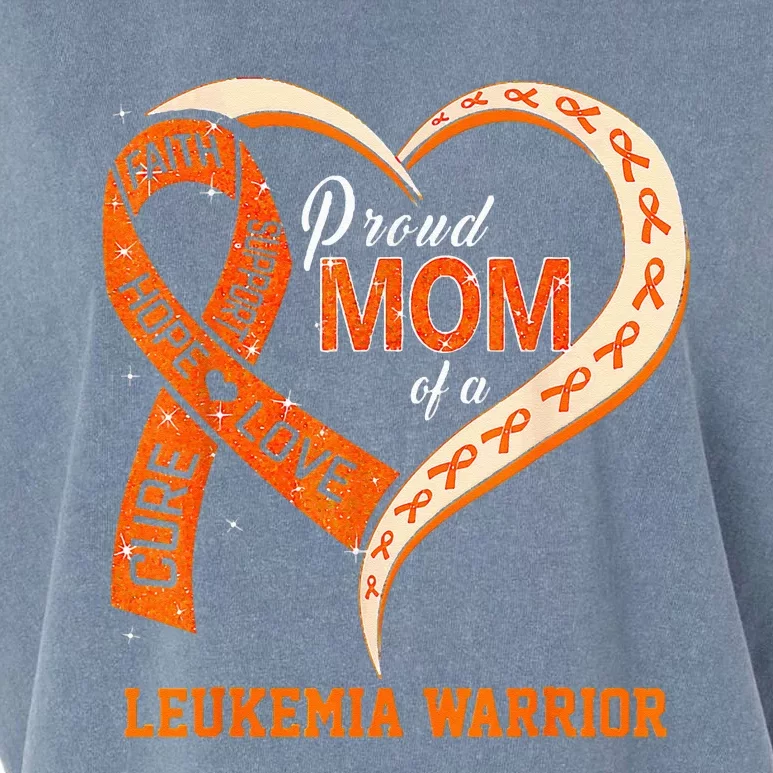 Leukemia Awareness Proud Mom Of A Leukemia Warrior Garment-Dyed Women's Muscle Tee