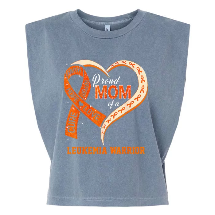 Leukemia Awareness Proud Mom Of A Leukemia Warrior Garment-Dyed Women's Muscle Tee